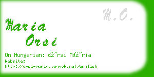 maria orsi business card